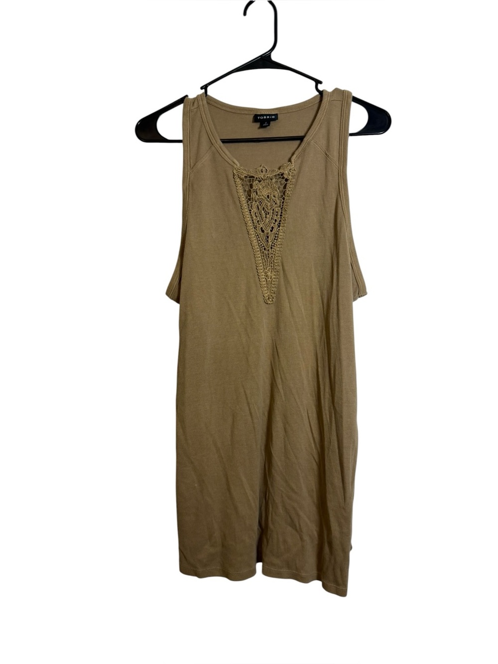 Torrid Crochet-Trim V- Neck Tank sz 2X